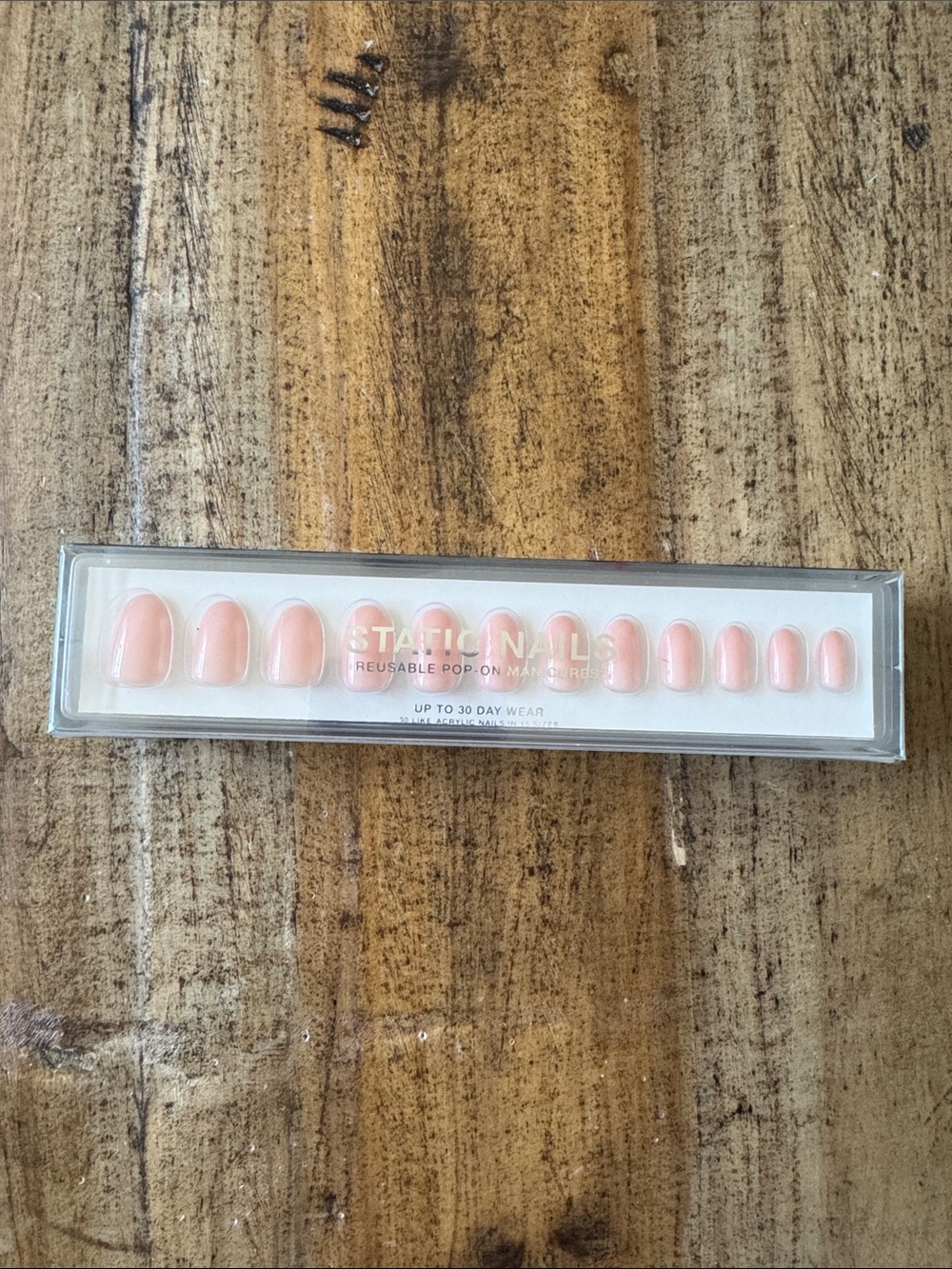Peach Press-On Nail Set by Static Nails — Natural Gloss Finish